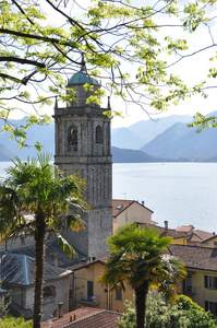 贝拉吉奥镇在著名意大利科莫湖