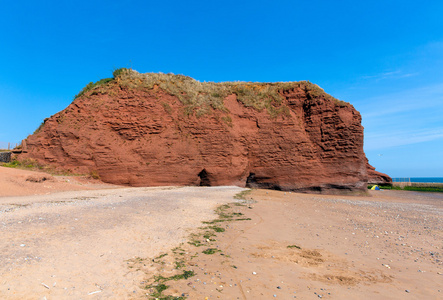 红色岩石海滩附近道利什沃伦德文郡英格兰英国