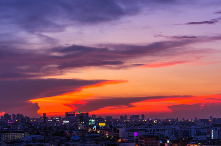 曼谷的市容视图