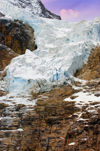 在杰士伯国家公园 艾伯塔省，加拿大的天使冰川