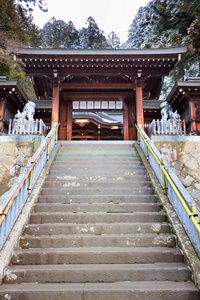 楼梯向樱山八幡神社飞驒高山 日本