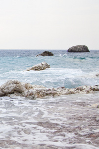 海洋海岸与石头的风景