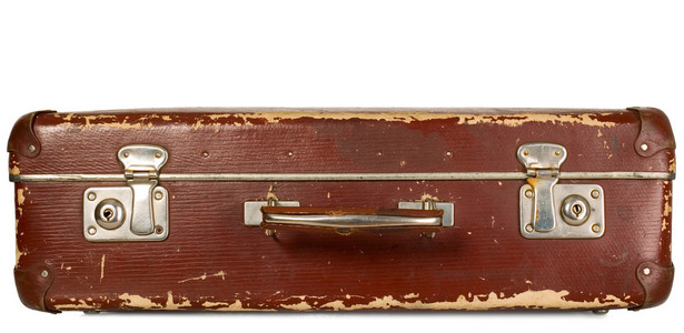 老式旧棕色手提箱
