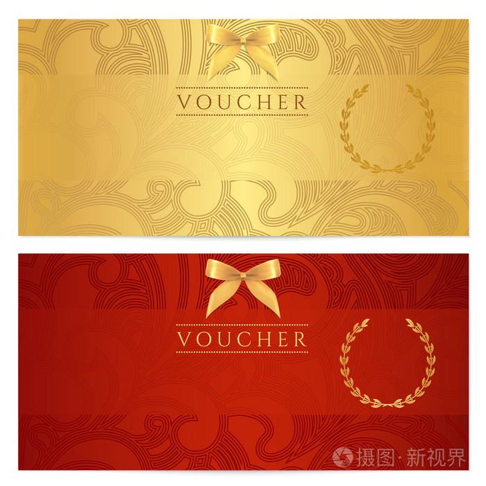 凭证, 礼券, 优惠券模板.花香,滚动模式 (弓, 帧).