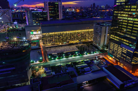 曼谷城市夜景，新CBD曼谷