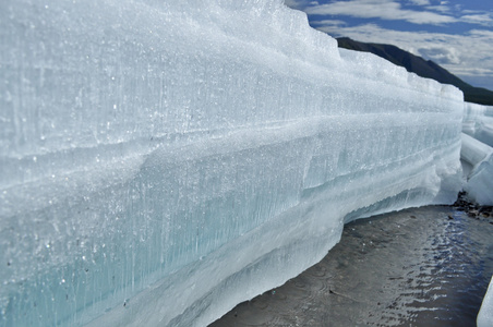 雅库特河河段中的永久冰域图片