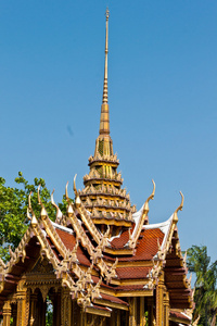 泰国寺庙在宏伟的宫殿，曼谷，泰国