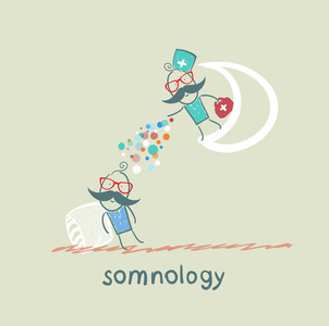 somnology 站在病人睡觉的月亮和引发多彩多姿药物治疗