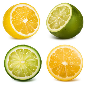 柑橘类水果酸橙和柠檬