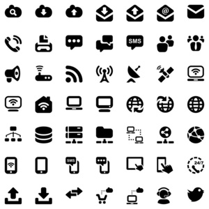 黑色 iconset 通信