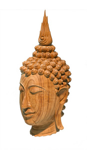 大佛头部的木制雕塑