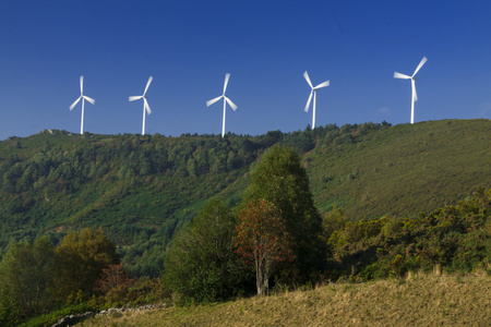 西班牙加利西亚，风力涡轮机