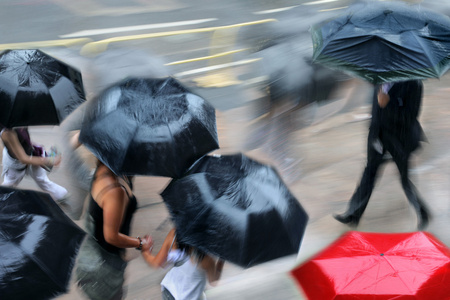 下雨天运动模糊