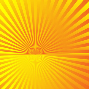 橘黄色的太阳光线背景