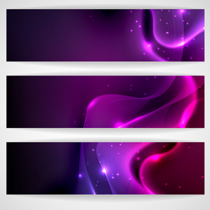 暗紫色抽象横幅