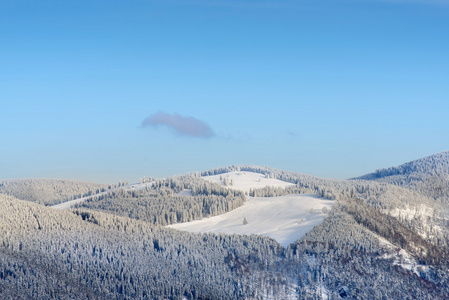 冬季景观与雪山