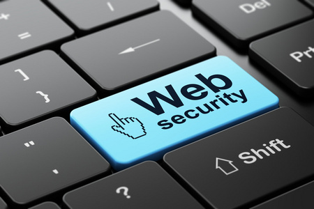 web 的设计理念 鼠标光标和 web 安全的计算机键盘背景