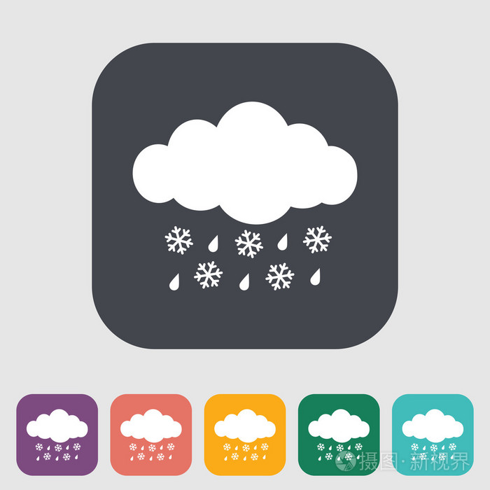 雨夹雪图标