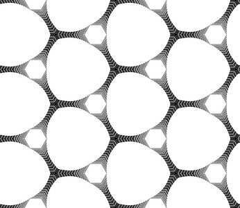 半色调黑色和白色抽象几何矢量无缝 patt