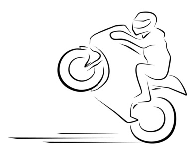 矢量插图摩托竞赛符号