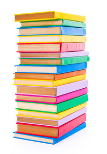 五彩斑斓的堆叠的图书