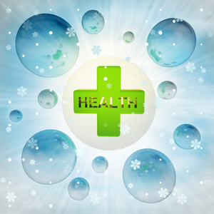 交叉在泡沫在冬季降雪量的绿色健康