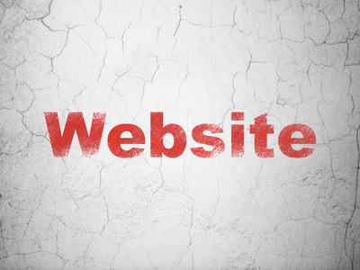 web 开发的概念 网站上的背景墙上