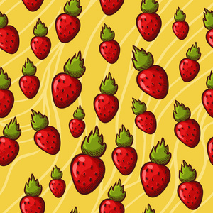 无缝的草莓背景