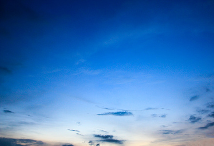 蓝色的夕阳的天空背景