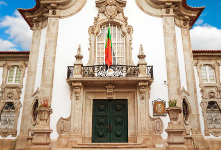旧建筑葡萄牙在塞维利亚，西班牙领事馆的门面