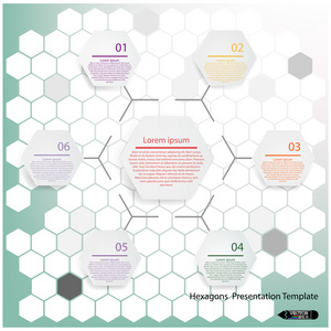 六角形的演示文稿模板