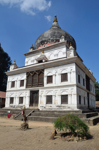 加德满都，尼泊尔，帕斯帕提纳，山上的印度教寺庙