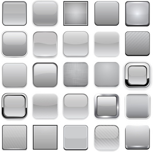 方形灰色的应用程序图标