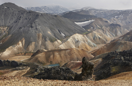冰岛。南方地区。fjallabak。流纹岩景观