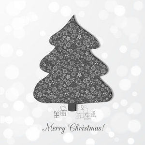 黑板上的圣诞树