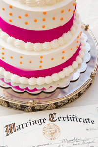 蛋糕结婚证书