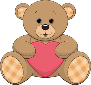 可爱的泰迪熊，用一颗心