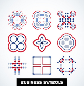 业务几何形状的符号。图标集
