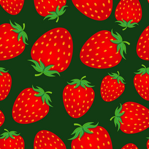 无缝的草莓背景