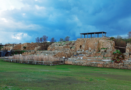 ruinas del antiguo puerto, caesarea maritima古色古香的港湾，凯撒利亚的废墟