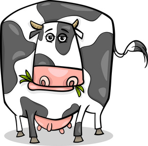 母牛农场动物卡通插图图片