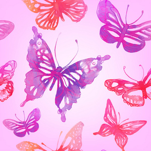 蝴蝶与花朵背景
