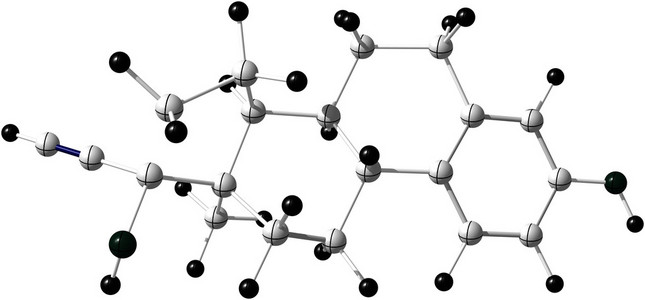 乙炔雌二醇分子插画