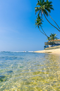 斯里兰卡海滩。希克杜沃