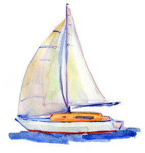 illustration av segelbt
