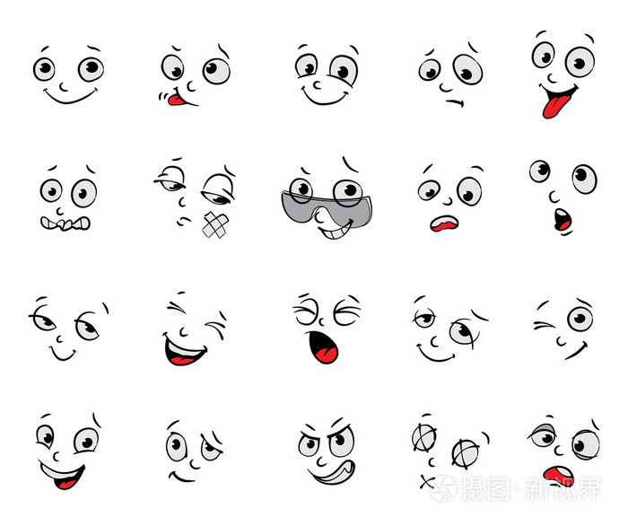 情绪.卡通面部表情集