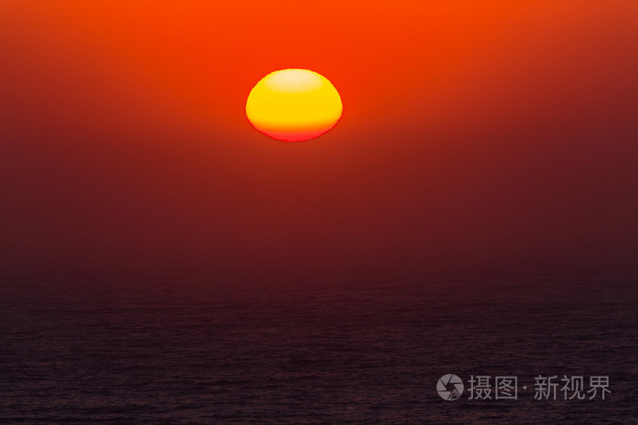 日出海洋颜色