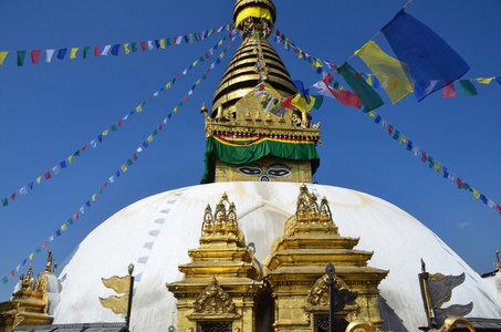 尼泊尔，加德满都，f 古佛塔猴庙