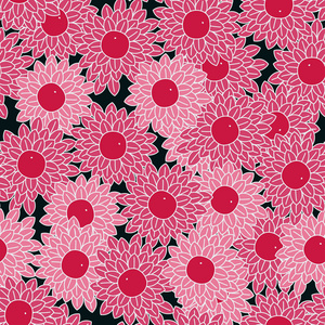 粉红色的花无缝模式