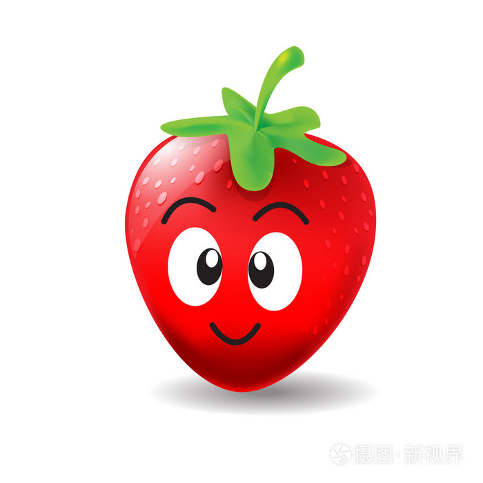 微笑草莓卡通